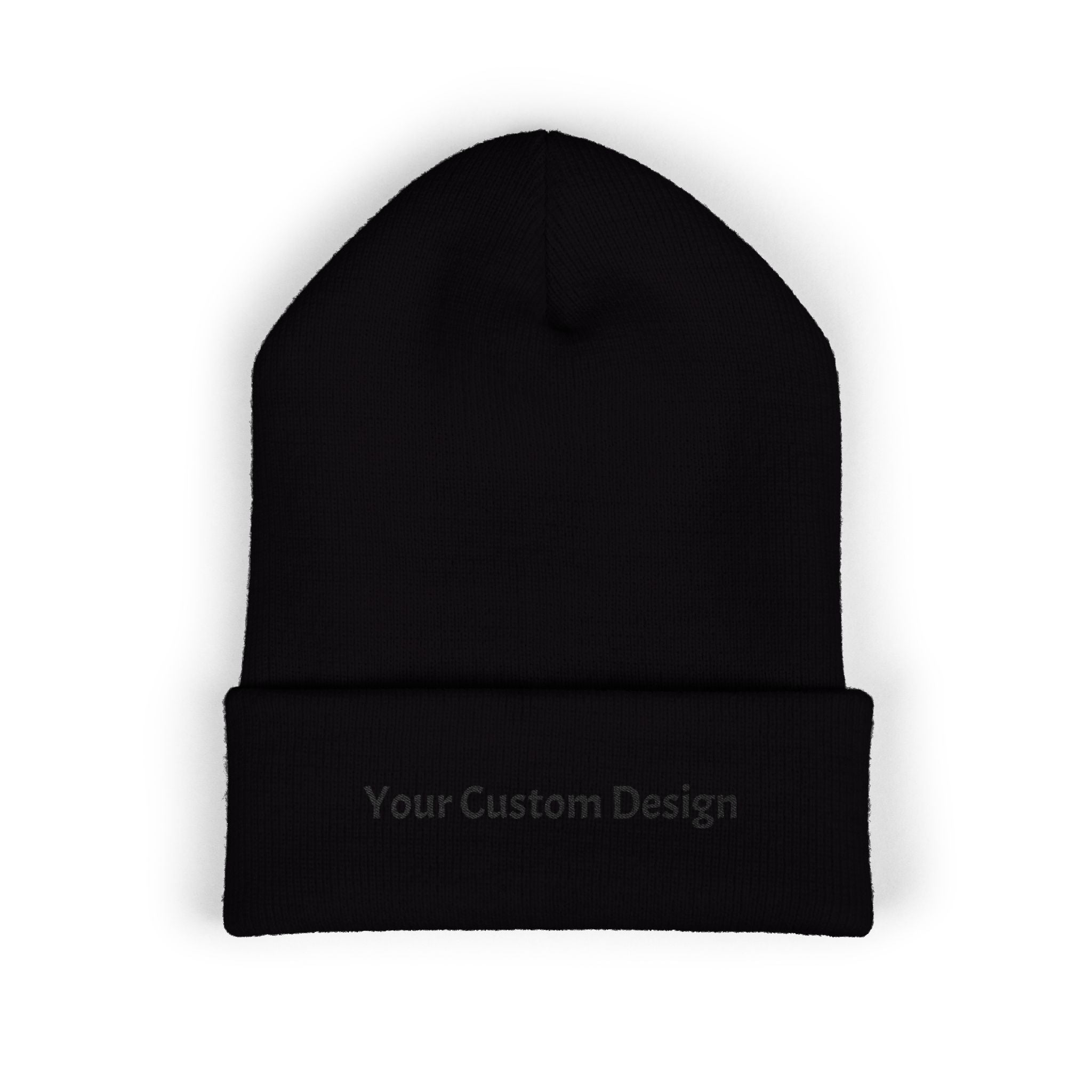 Embroidered Classic Cuffed Beanie — Custom Text Knit Hat