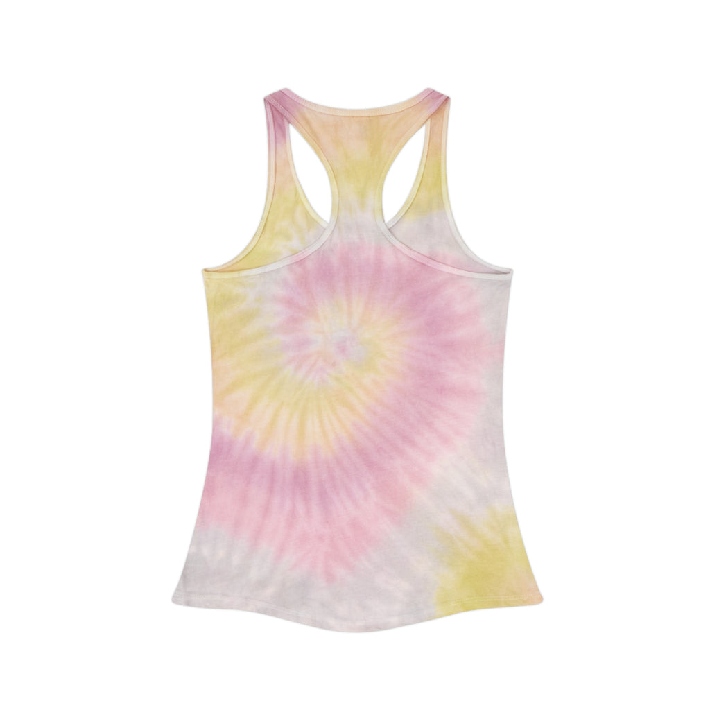 Blue Tie-Dye Racerback Tank Top — Lightweight Summer Beachwear
