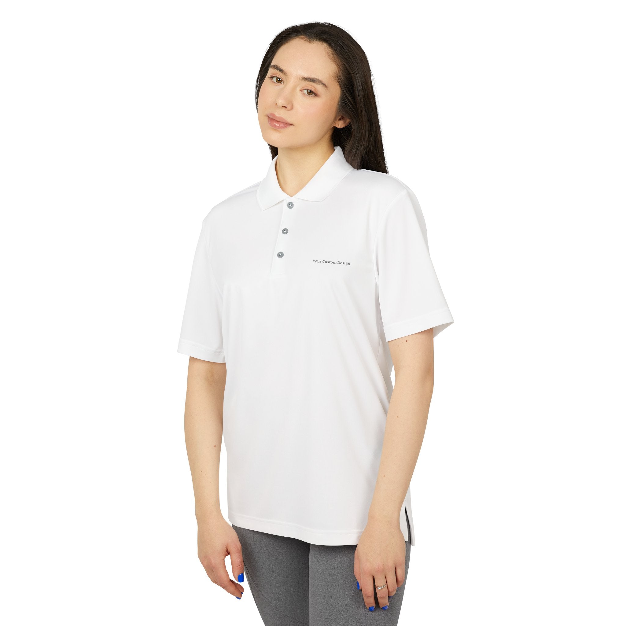 Performance Polo Shirt — Lightweight White Adidas-Inspired Golf & Activewear