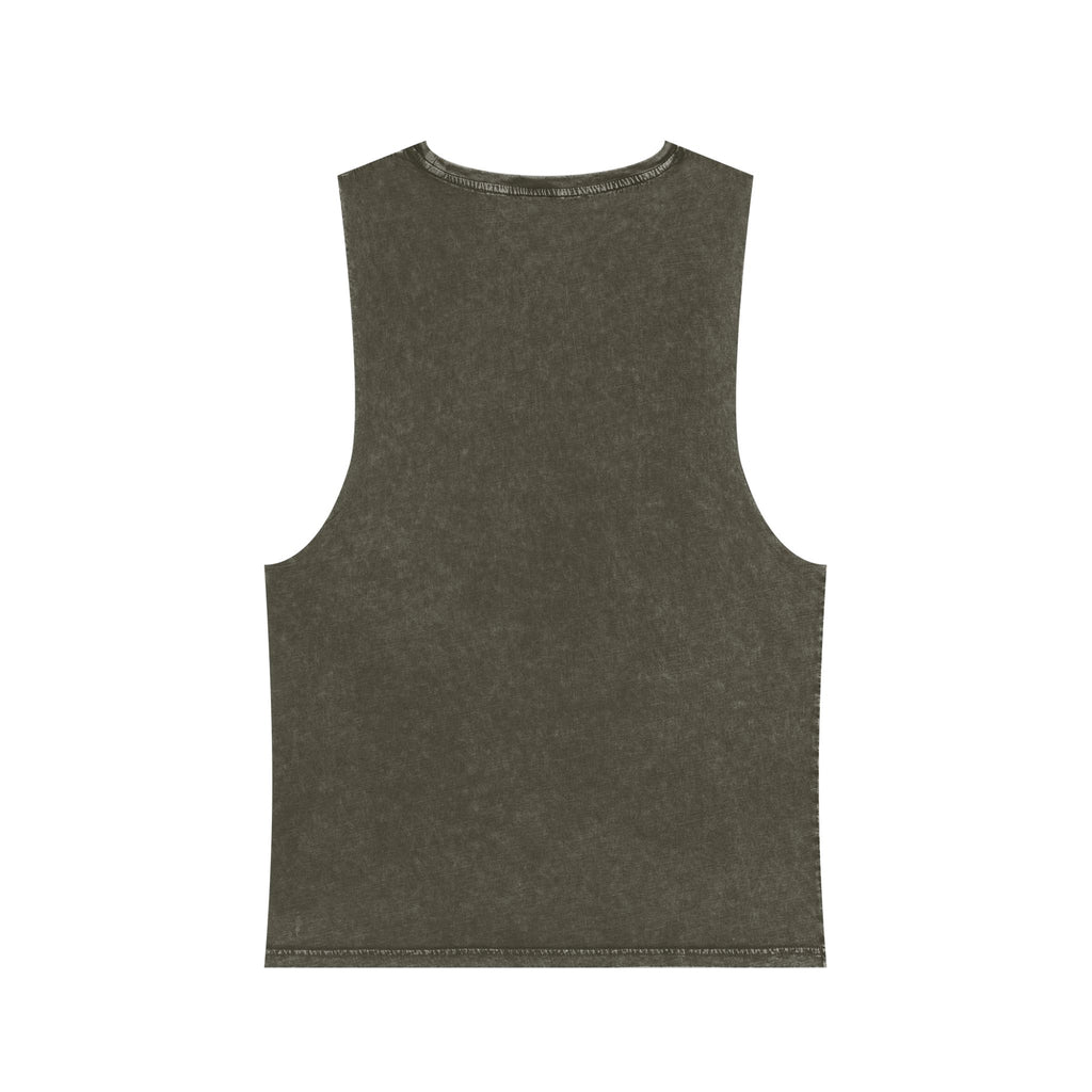 Stonewash Muscle Tank Top — Vintage Black Sleeveless Tee