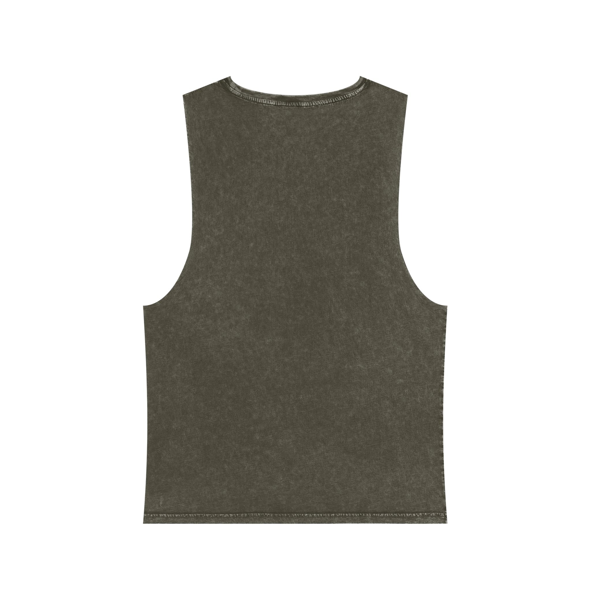 Stonewash Muscle Tank Top — Vintage Black Sleeveless Tee