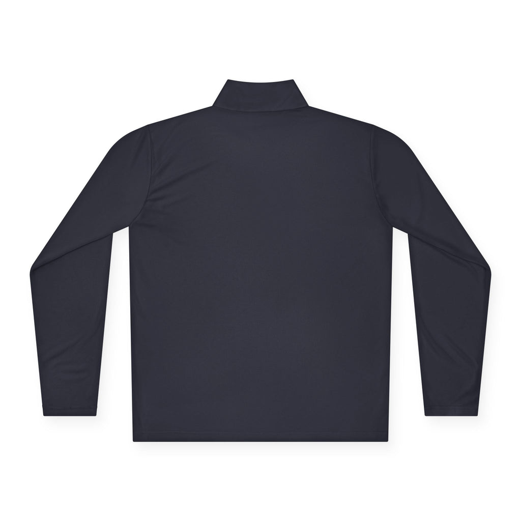Customizable Quarter-Zip Pullover — Minimal 'Your Text' Chest Logo