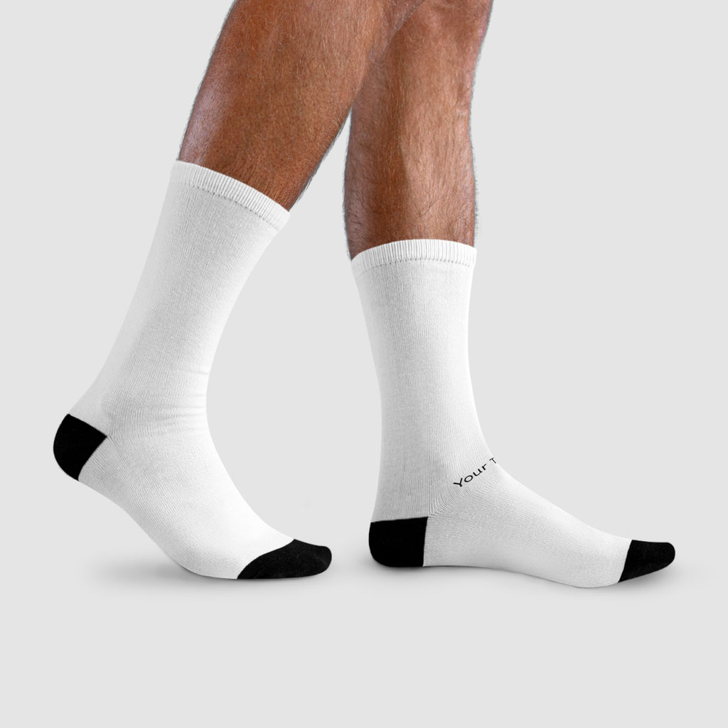 Custom Sublimation Crew Socks — Personalized Text Athletic Socks