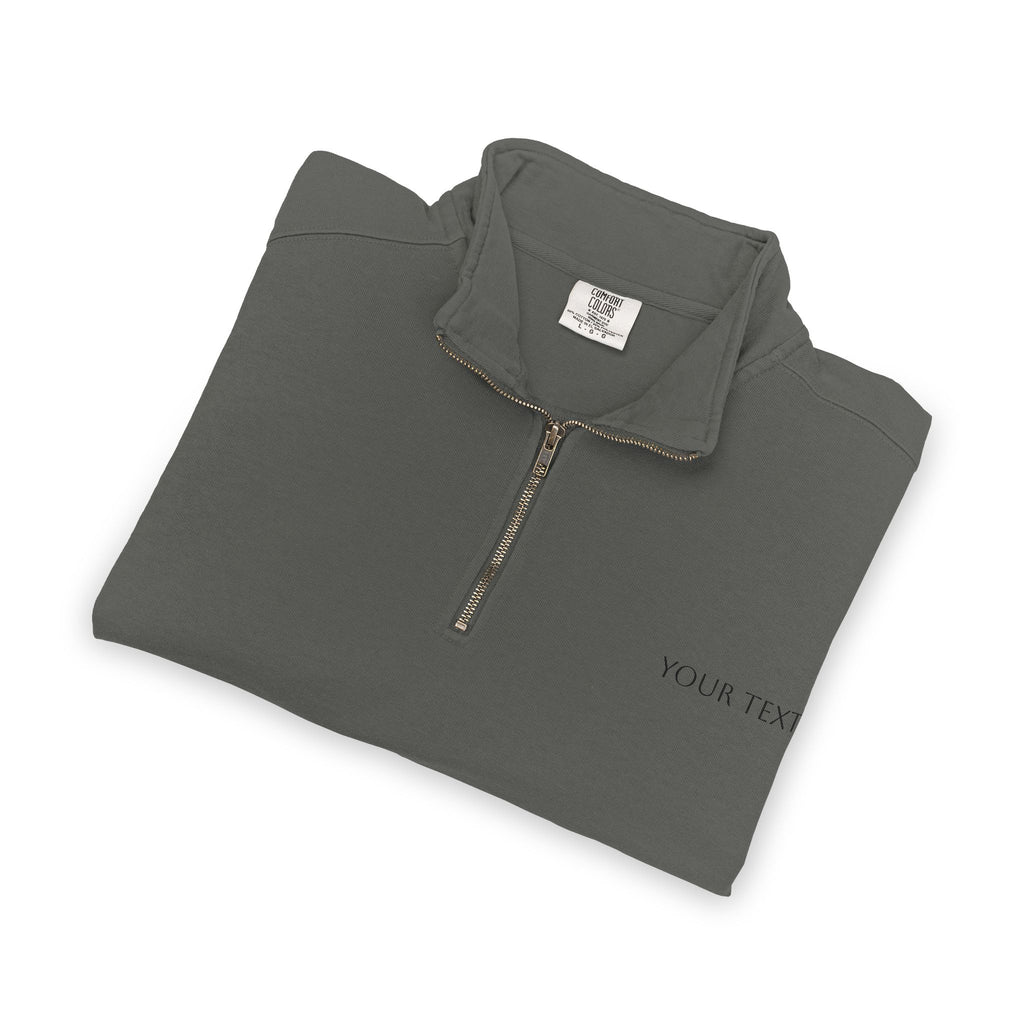 Quarter-Zip Sweatshirt – Minimalist Gray Casual Pullover