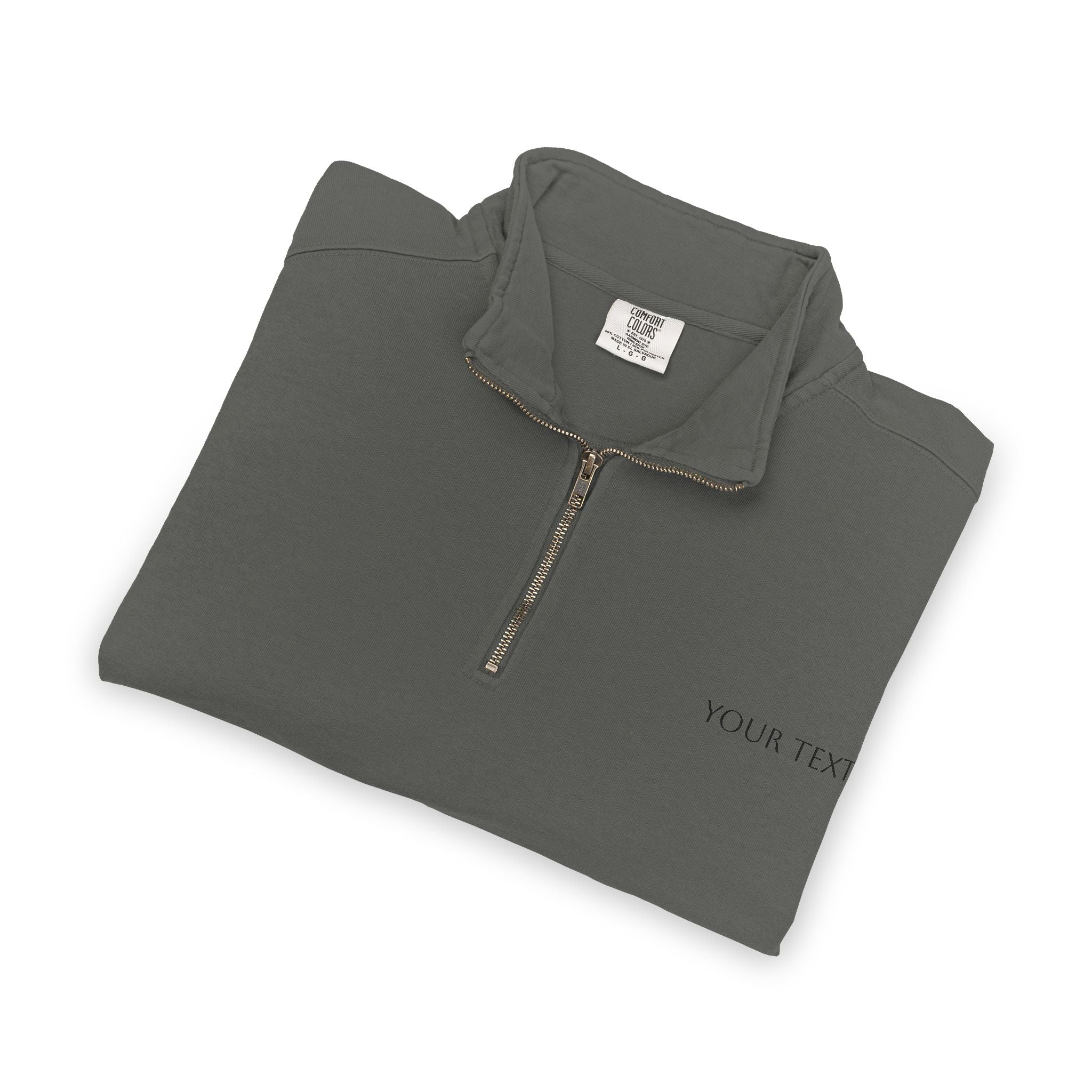Quarter-Zip Sweatshirt – Minimalist Gray Casual Pullover