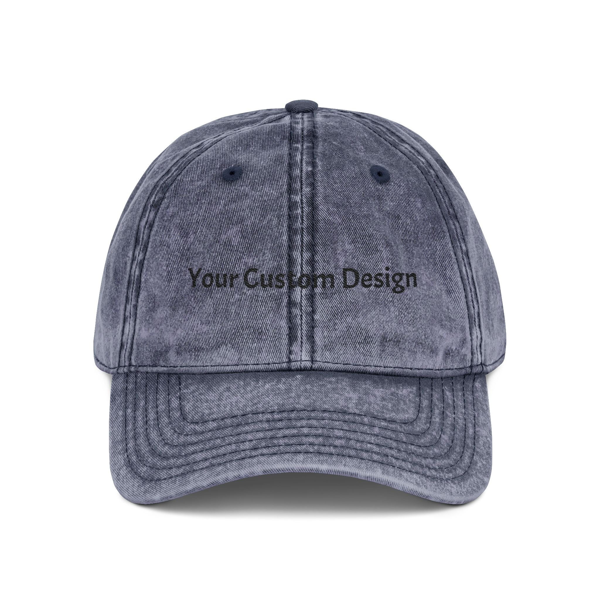 Vintage Embroidered Cap - Custom Text Baseball Hat