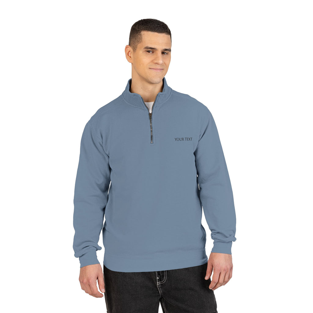 Quarter-Zip Sweatshirt – Minimalist Gray Casual Pullover