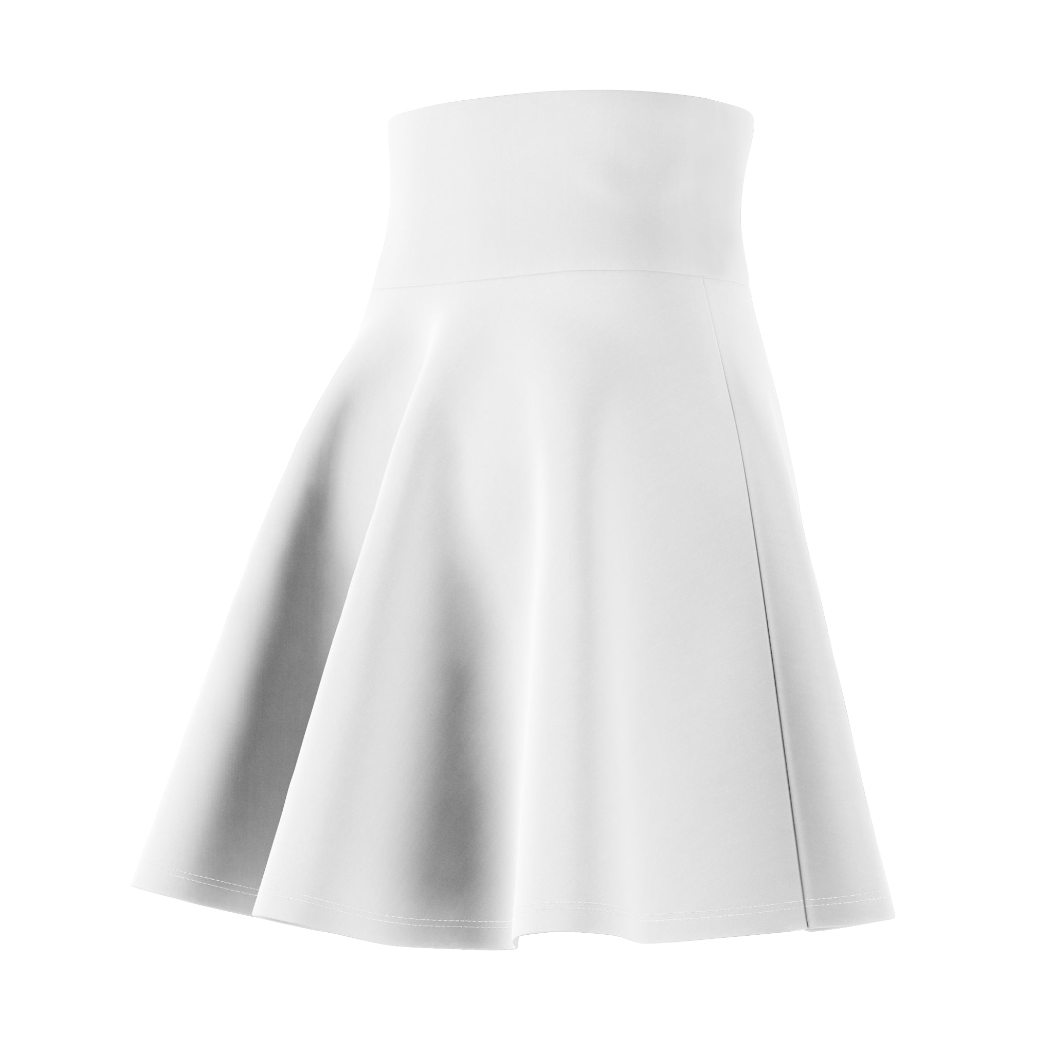 Custom Text Skater Skirt - Personalized White AOP Flared Skirt