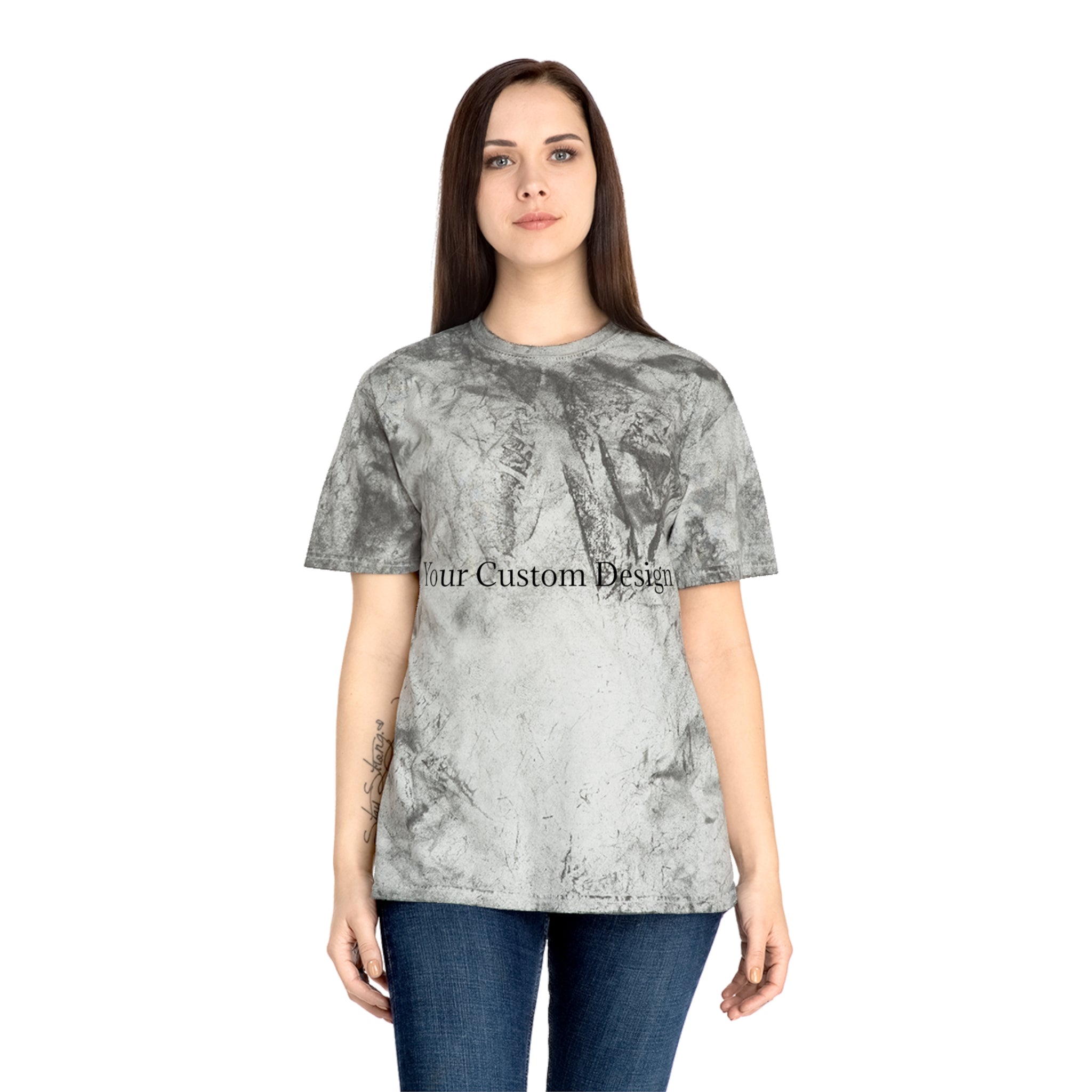 Color Blast T-Shirt — Marble Texture Custom Design Tee
