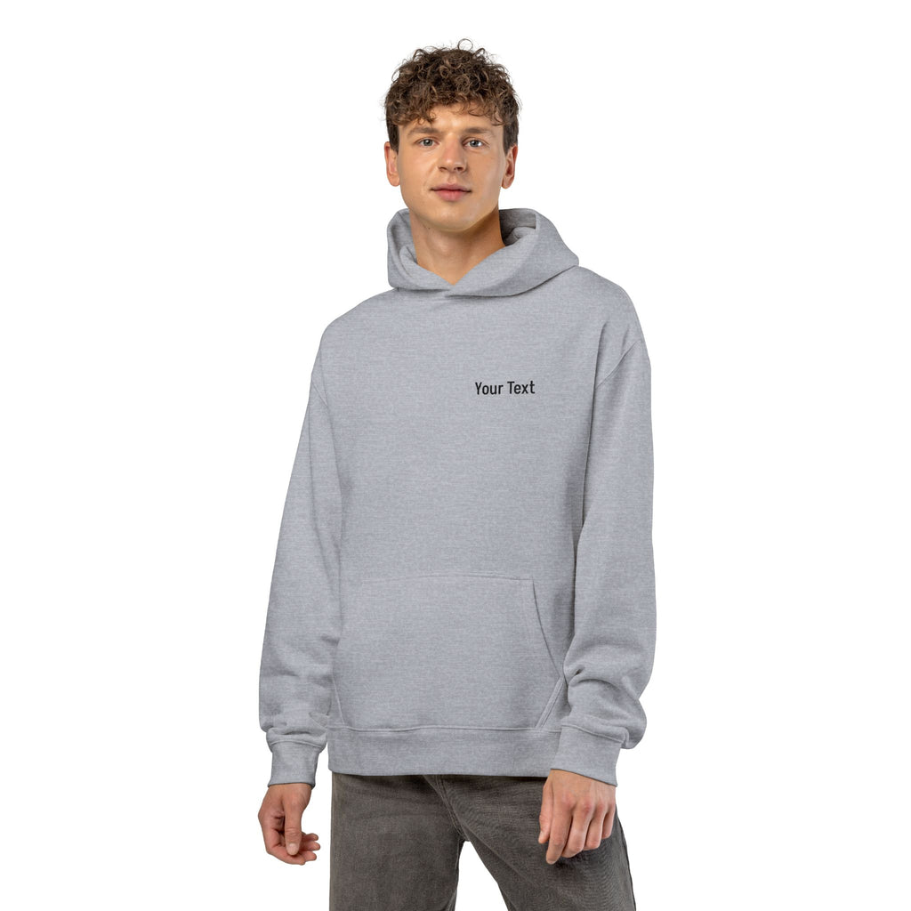 Relaxed Hoodie - Minimal Custom Text Chest Hoodie