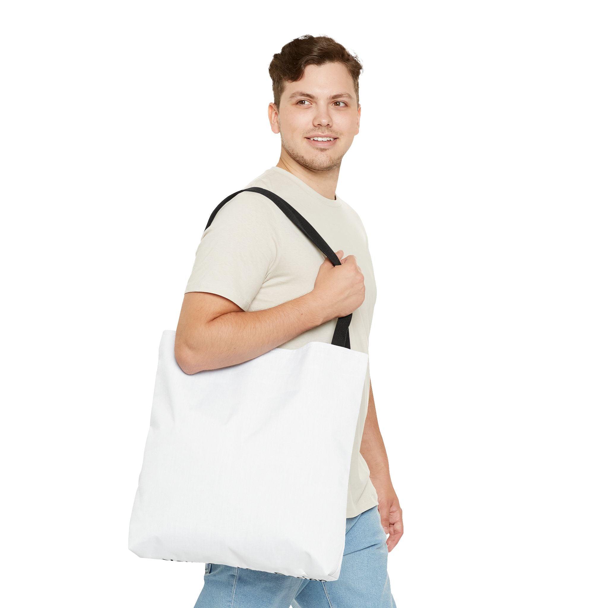 Custom All-Over Print Tote Bag — Blank White Canvas Tote
