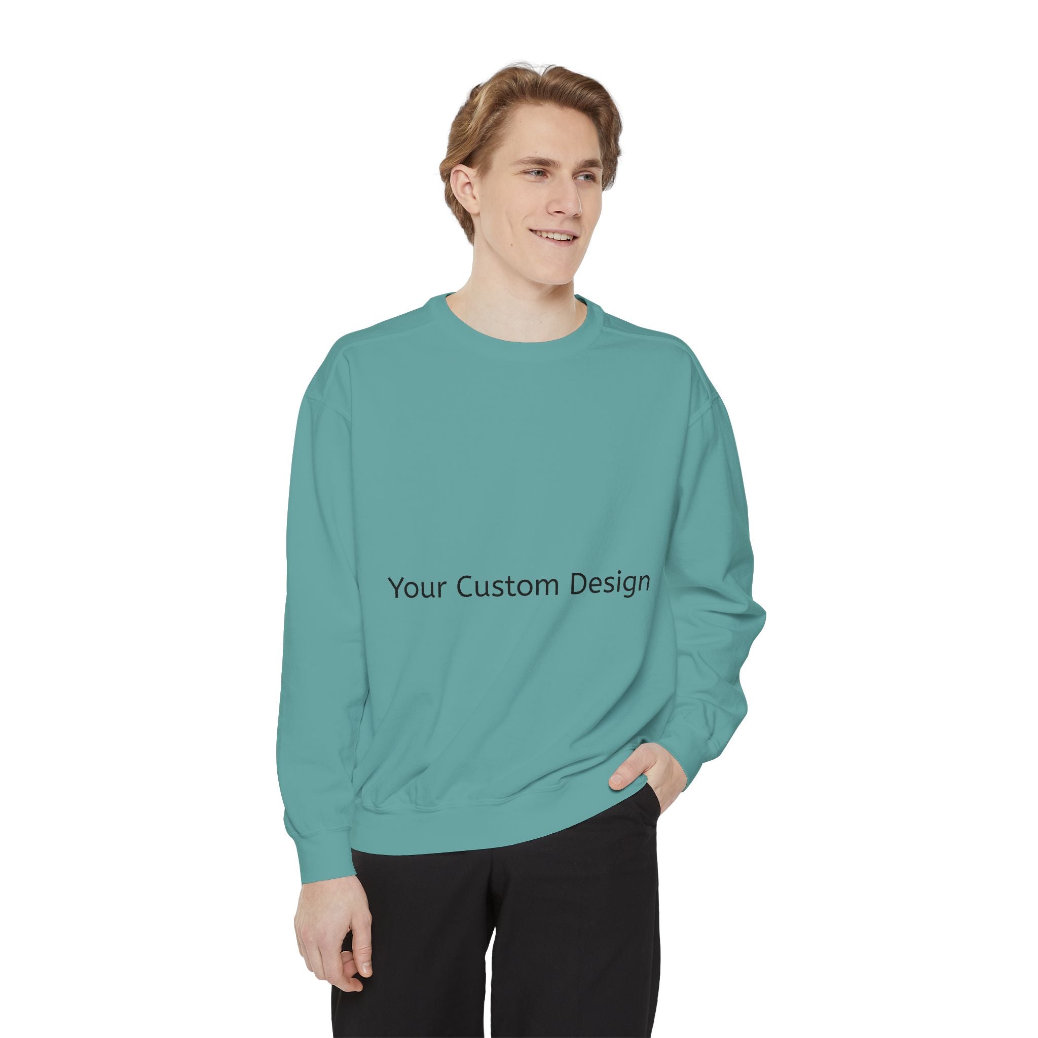 Garment-Dyed Sweatshirt — Customizable Classic Crewneck