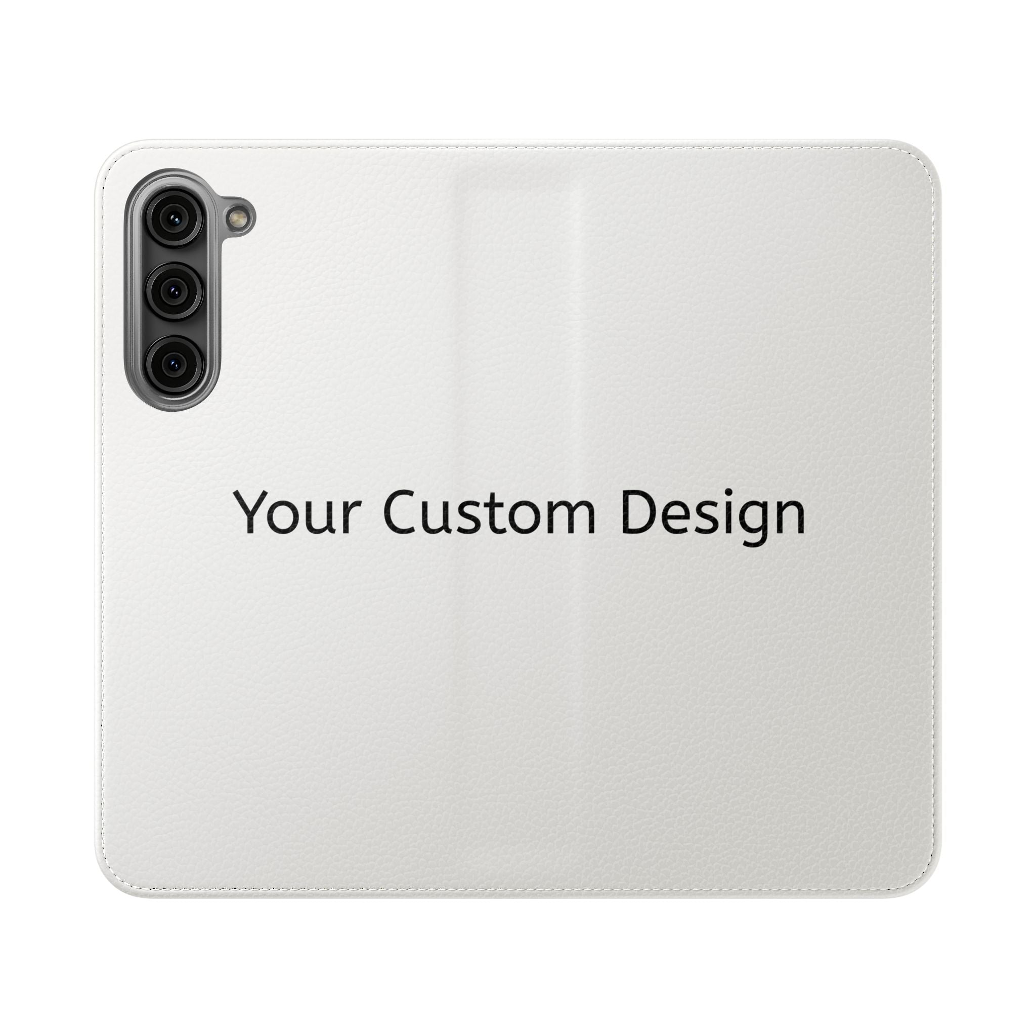 Custom Flip Phone Case — Personalized Wallet Folio with Card Slots