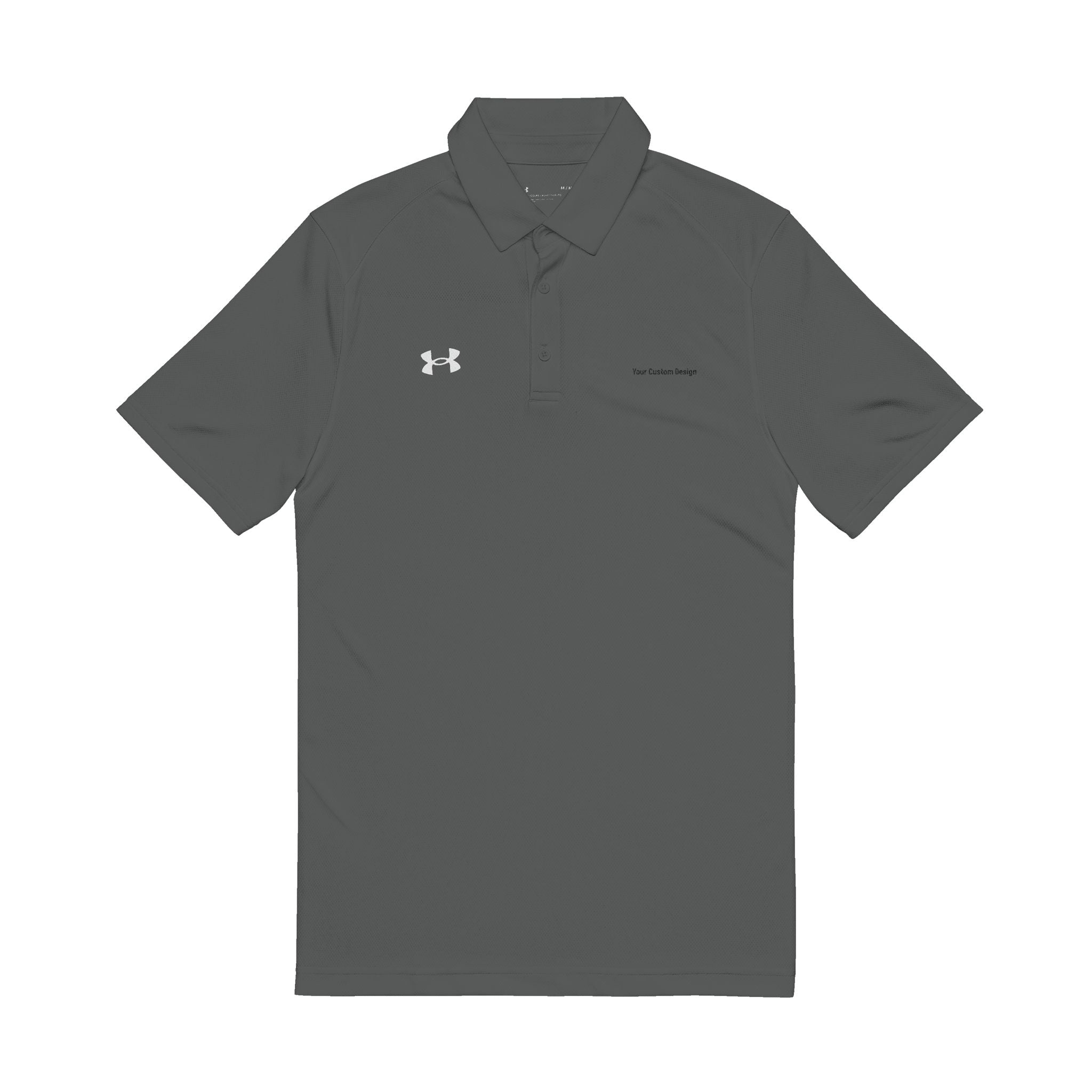 Embroidered White Men's Performance Polo — Under Armour Style