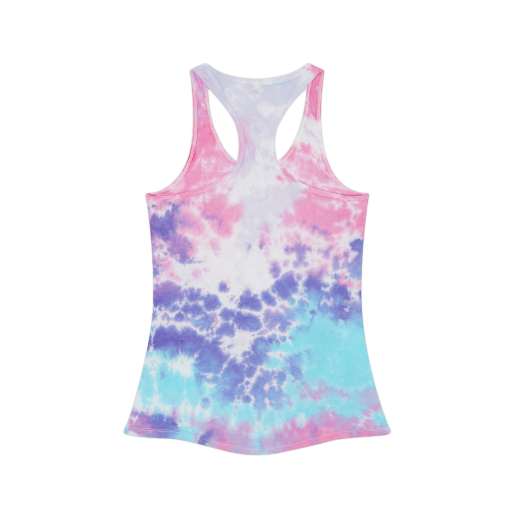 Blue Tie-Dye Racerback Tank Top — Lightweight Summer Beachwear