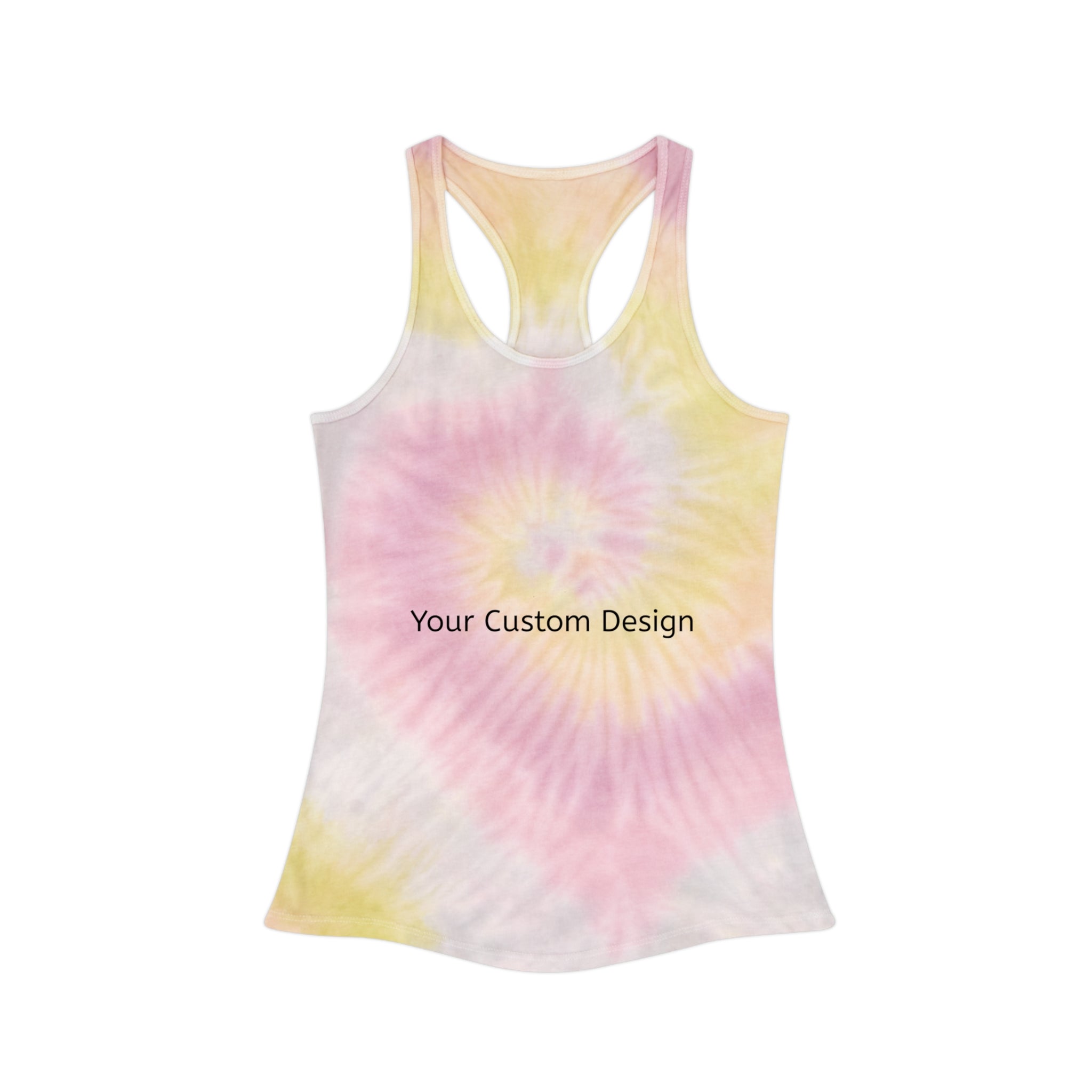 Blue Tie-Dye Racerback Tank Top — Lightweight Summer Beachwear