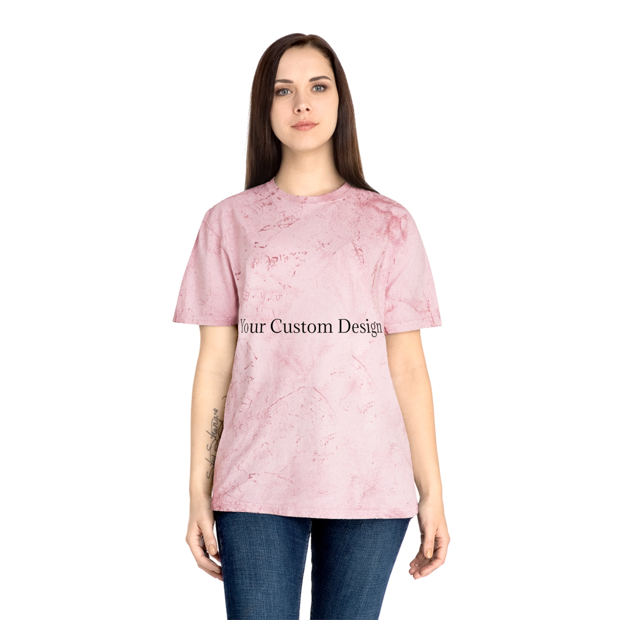 Color Blast T-Shirt — Marble Texture Custom Design Tee