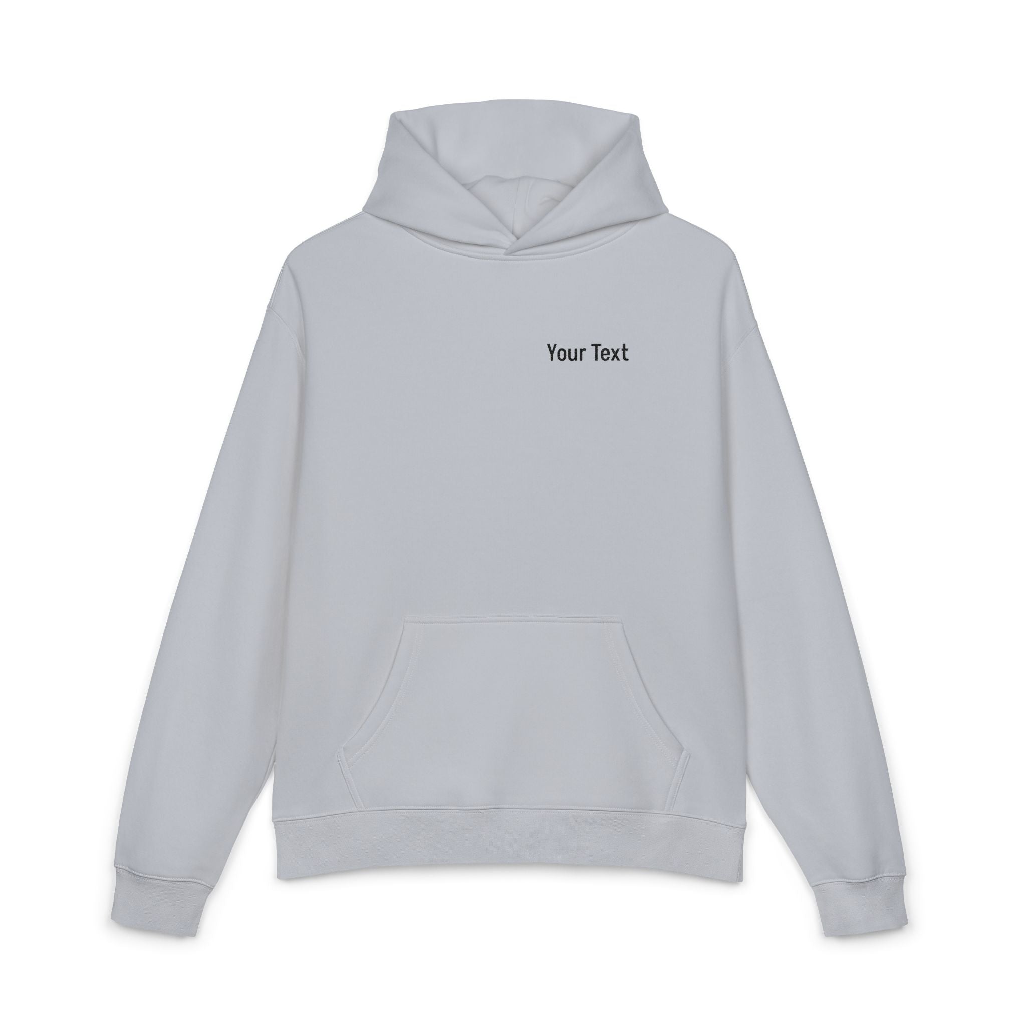 Relaxed Hoodie - Minimal Custom Text Chest Hoodie