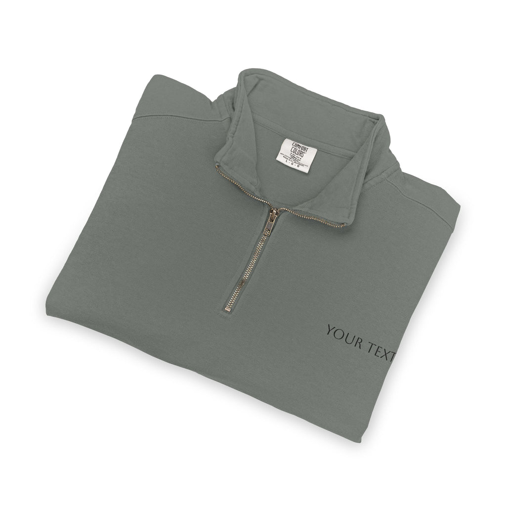 Quarter-Zip Sweatshirt – Minimalist Gray Casual Pullover