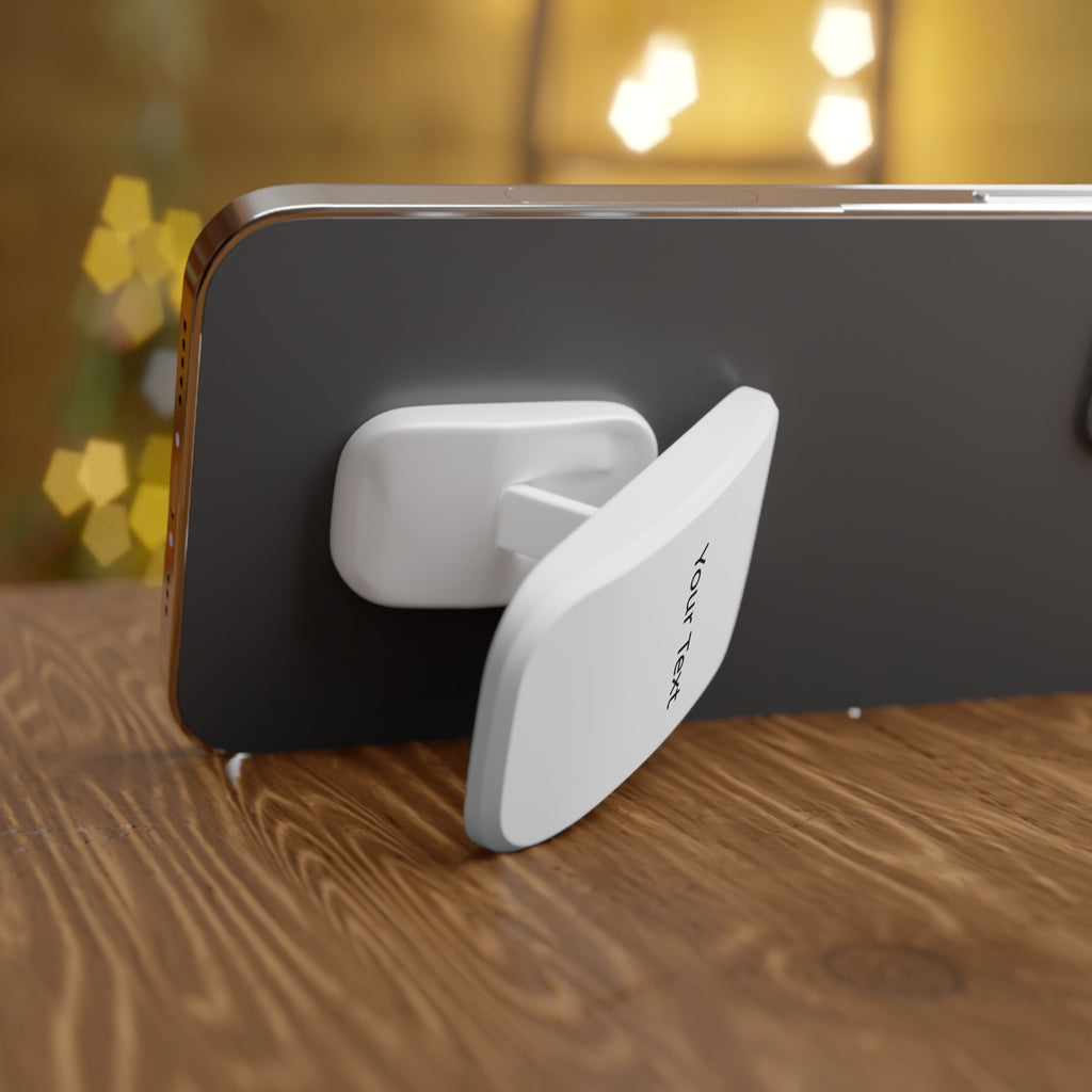 Custom Phone Grip Stand — Personalized Click-On Phone Grip with Text