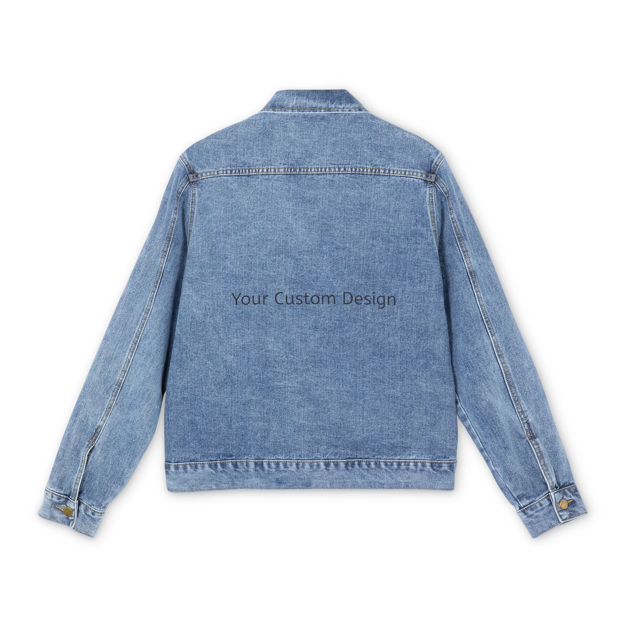 Classic Men's Denim Jacket — Light Wash Casual Jean Coat