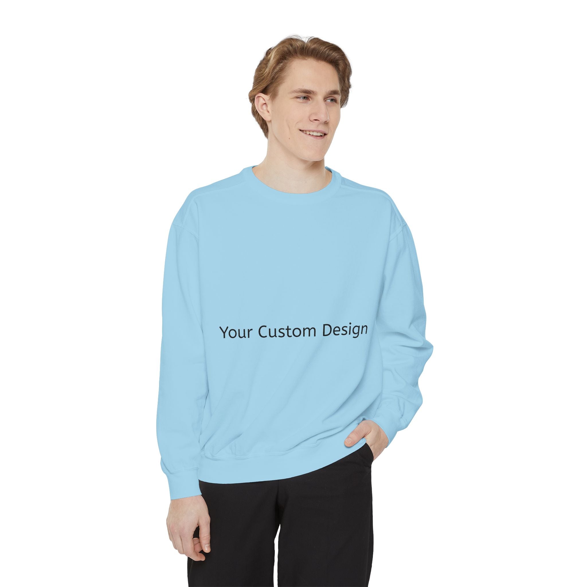 Garment-Dyed Sweatshirt — Customizable Classic Crewneck