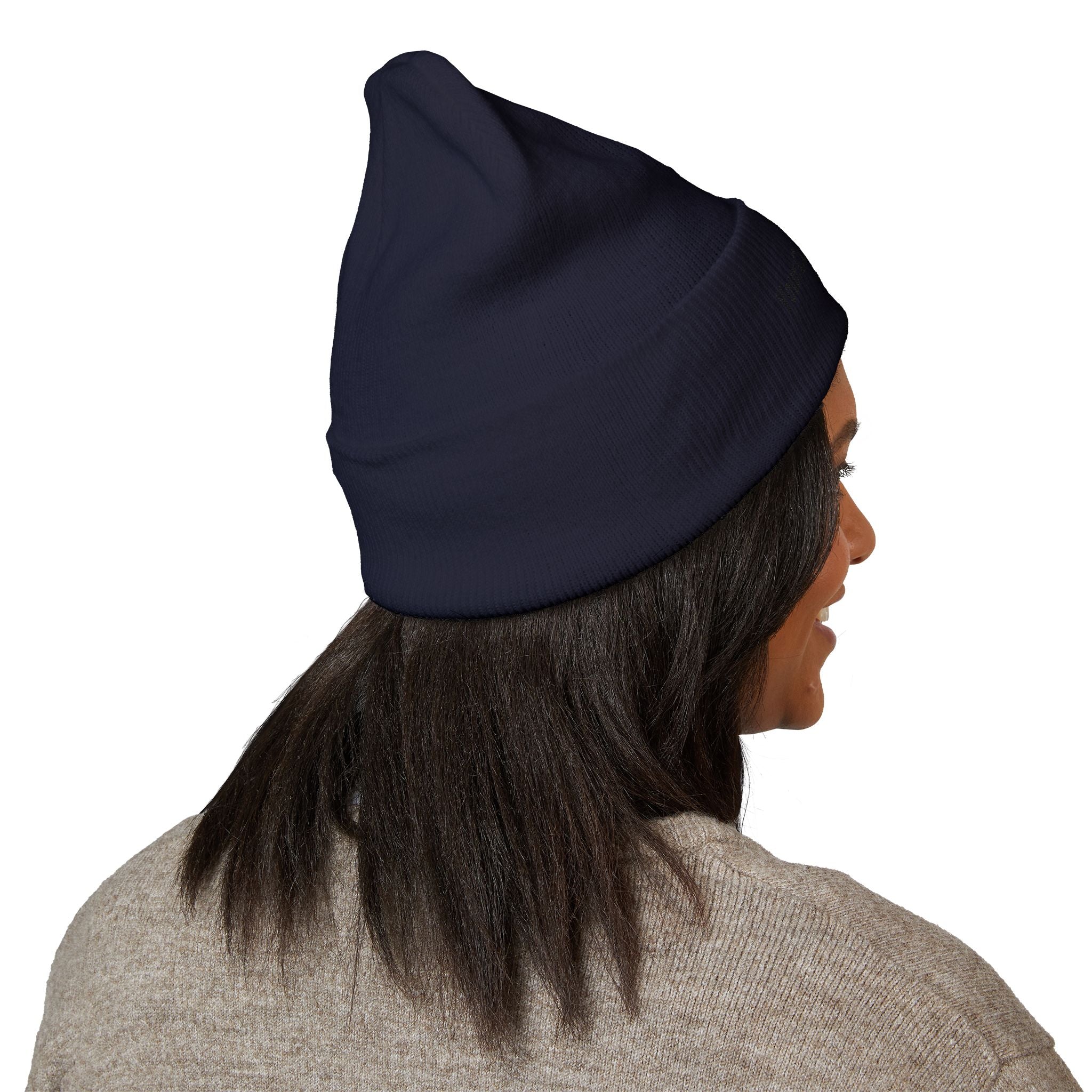 Embroidered Classic Cuffed Beanie — Custom Text Knit Hat