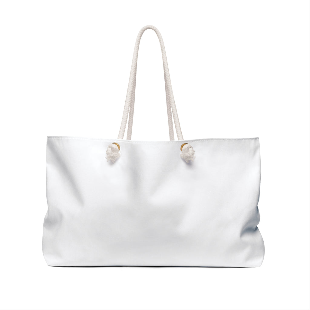 Classic White Weekender Bag – Large Canvas Travel Tote