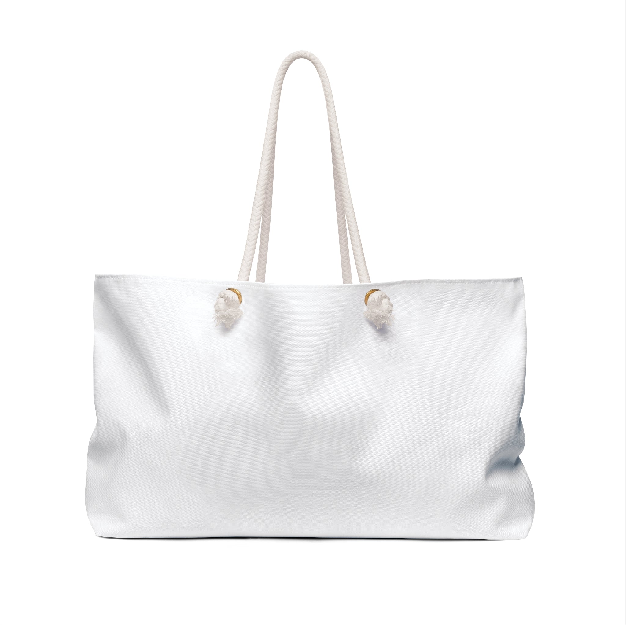 Classic White Weekender Bag – Large Canvas Travel Tote