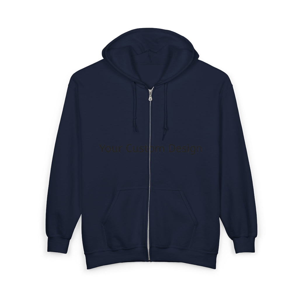 Black Full-Zip Hoodie — Classic Casual Zip-Up Sweatshirt