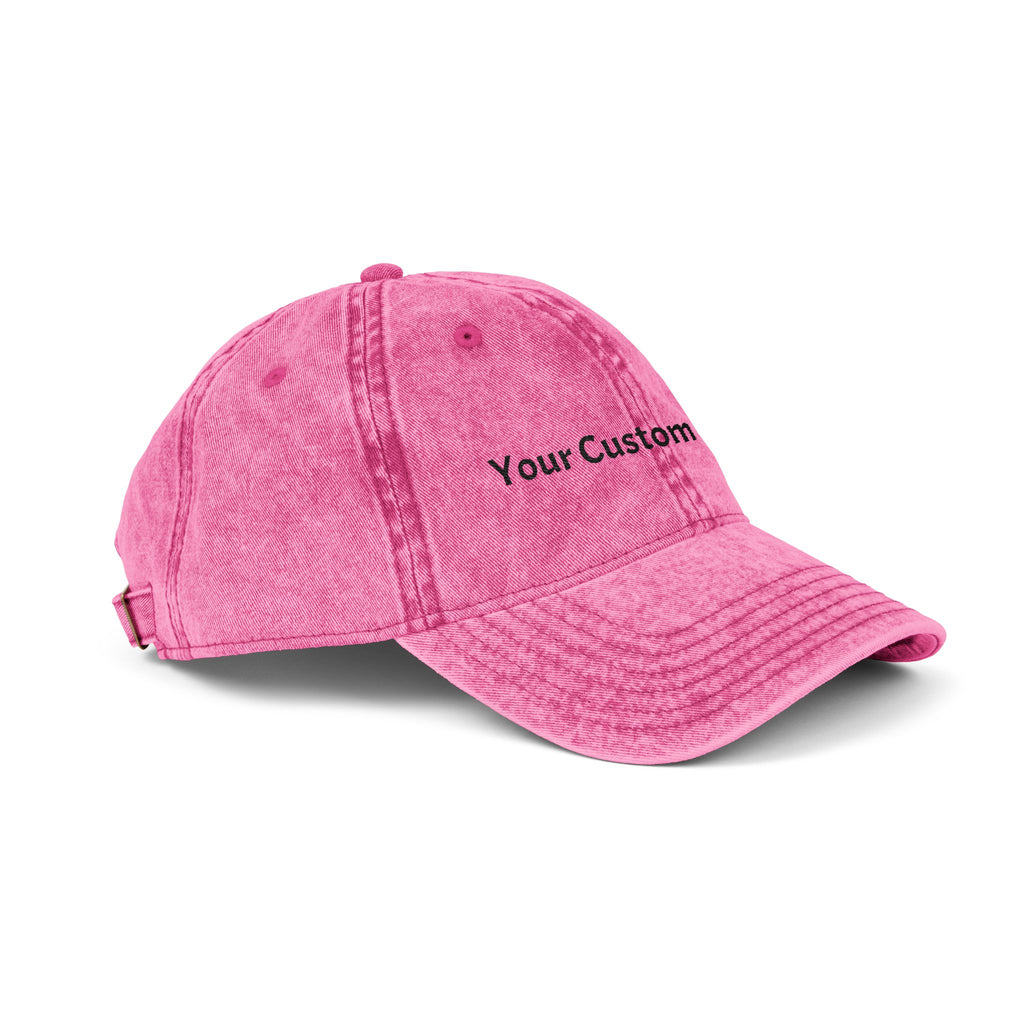 Vintage Embroidered Cap - Custom Text Baseball Hat
