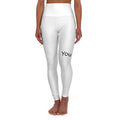High-Waist Yoga Leggings — Custom Side Text Activewear