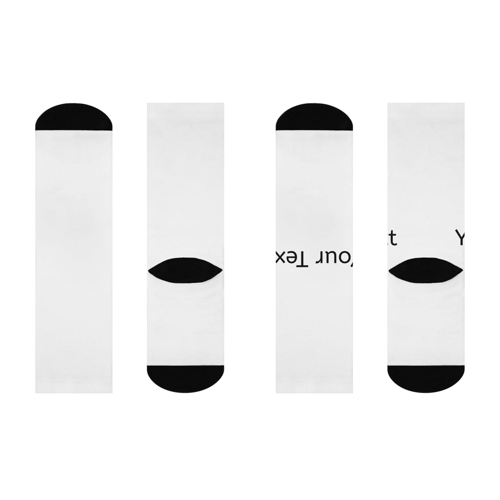 Custom Cushioned Crew Socks — Personalized Text Athletic Crew Socks