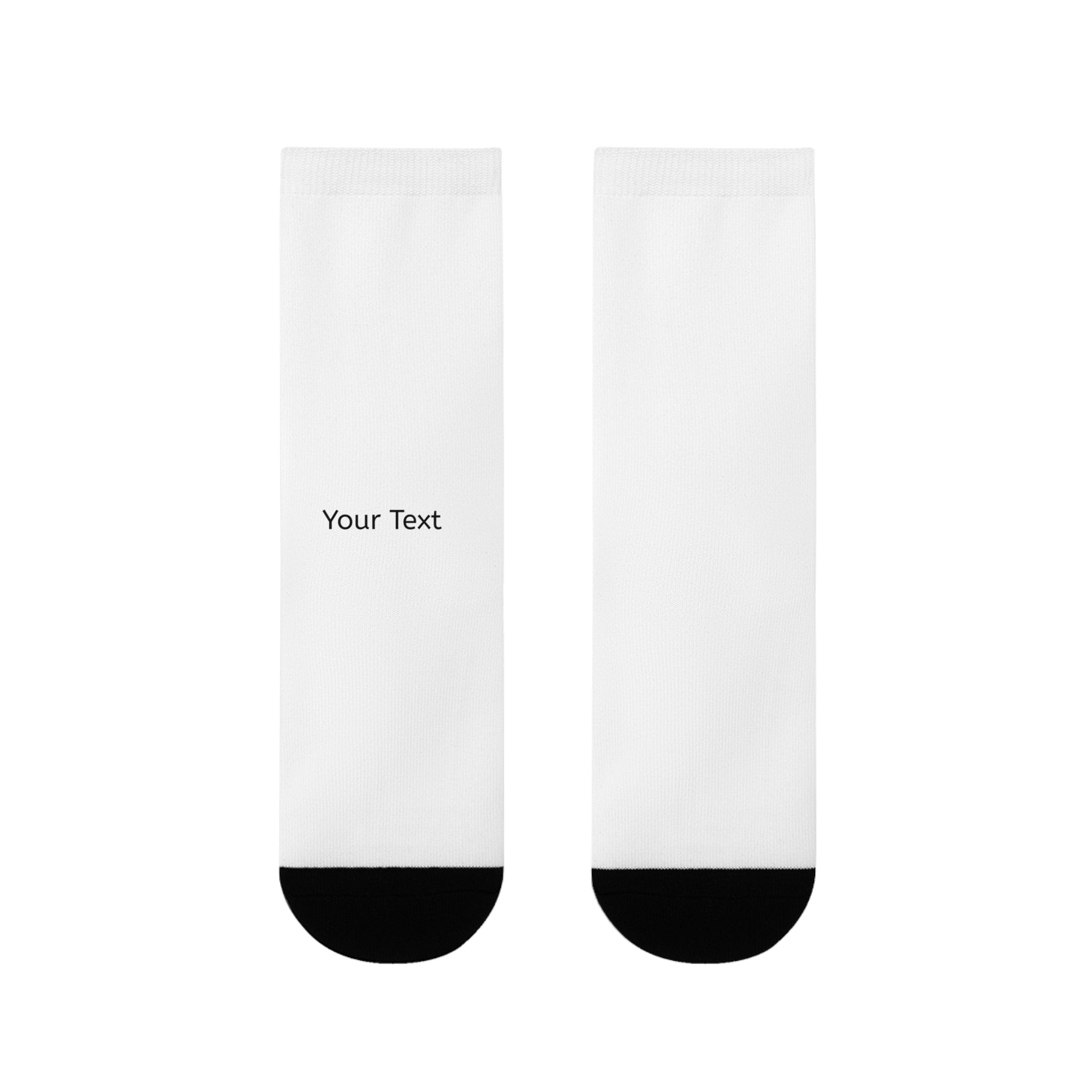 Custom Sublimation Crew Socks — Personalized Text Athletic Socks