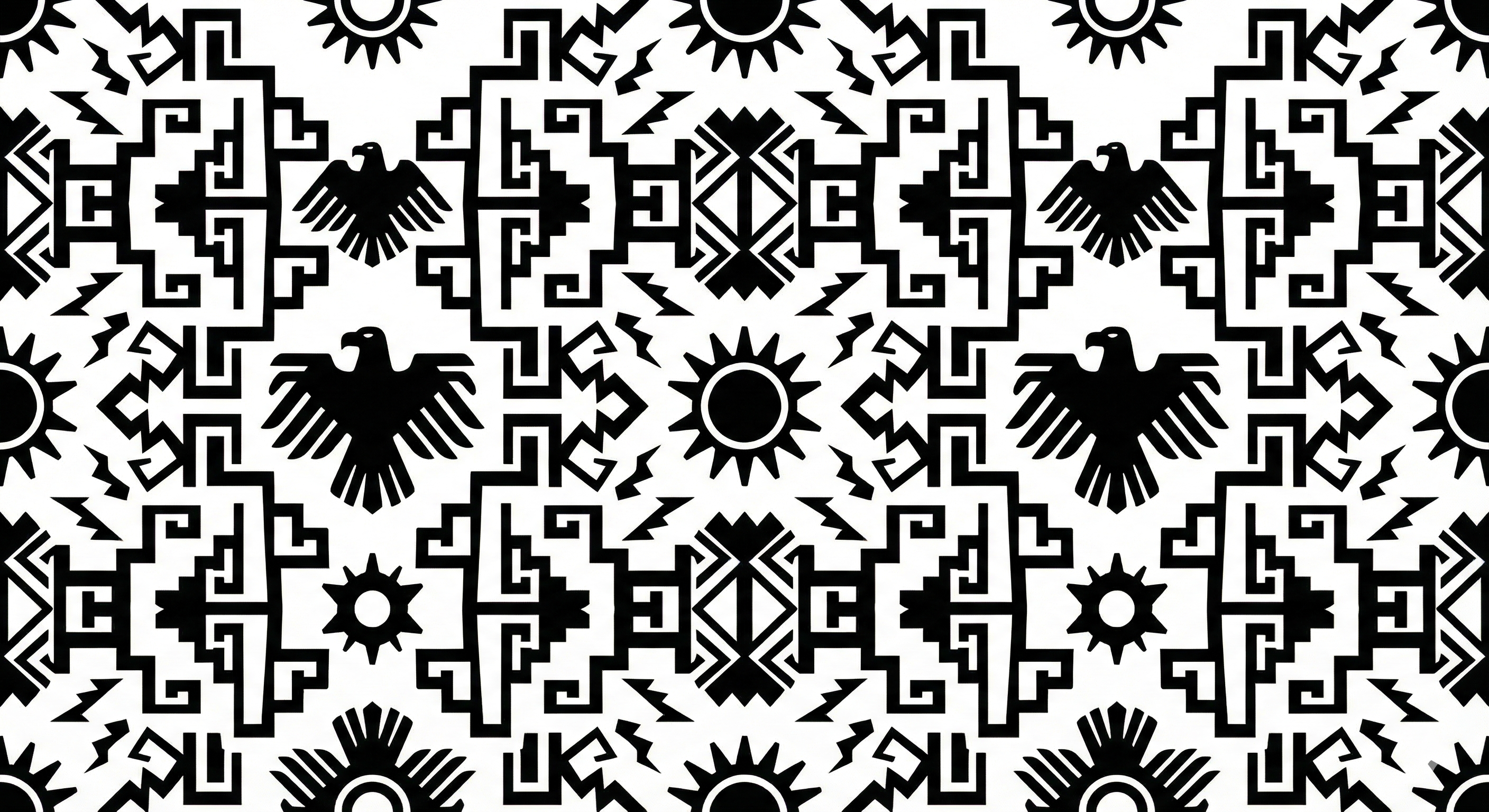 Aztec Tribal Pattern - Digital Design